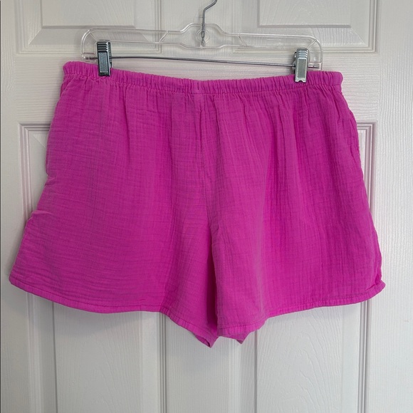 Gap Cotton Gauze Easy Shorts in Standout Pink NWT Size M - Picture 4 of 9